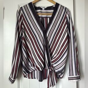 BB Dakota Long-Sleeve Striped Blouse